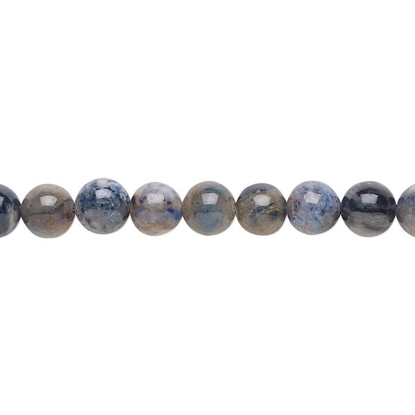Flower dumortierite 1pkg1, round bead natural 15.5-16 inch 6mm image number 0