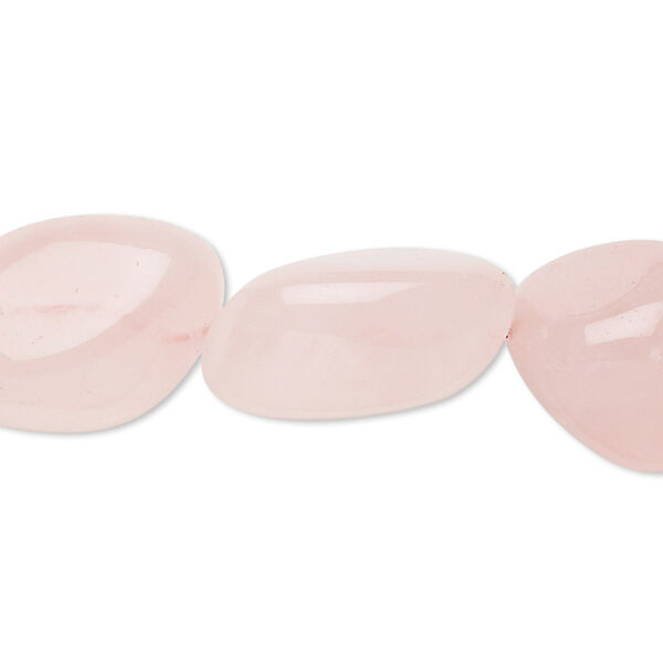 Rose quartz 1pkg1, tumbled nugget bead natural 15.5-16 inch medium image number 0