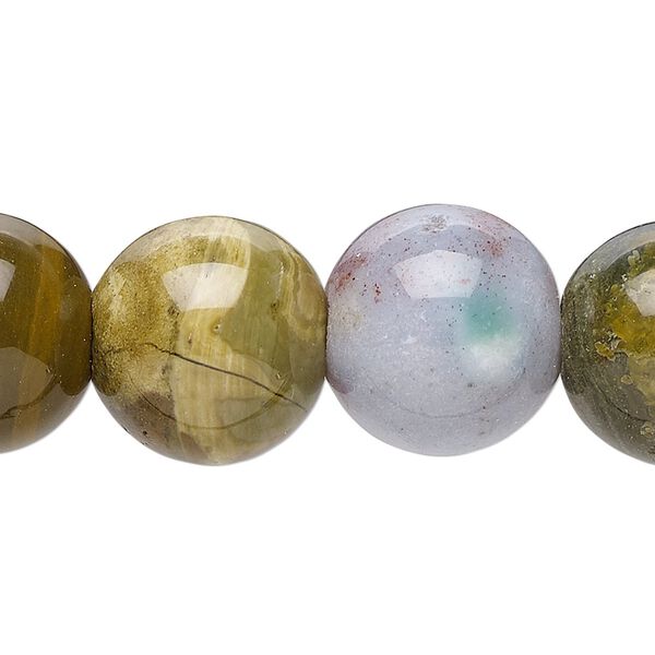 Ocean jasper 1pkg10, round bead natural 8mm image number 0