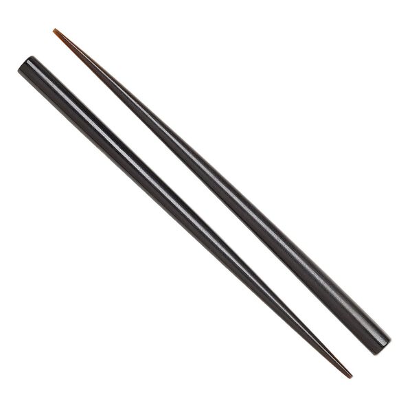 Hair stick, horn (dyed), black, 6 inches, end-drilled. Sold per pkg of 2. image number 0