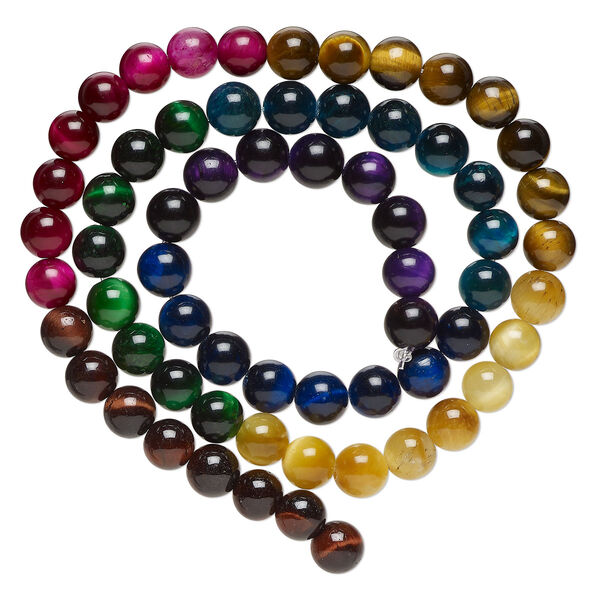 Tigereye 1pkg1, round bead 15.5-16 inch 6mm image number 0