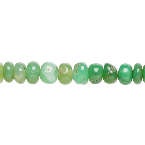 Chrysoprase 1pkg1, hand-cut rondelle bead natural 14 inch 6x3mm-7x5mm image number 0