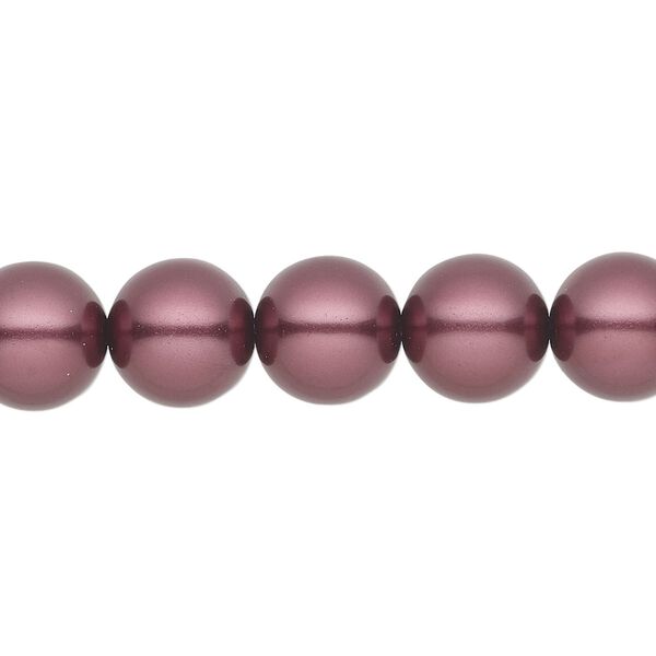 Pearl 10pk light burgundy, Preciosa Czech crystal 10mm round image number 0