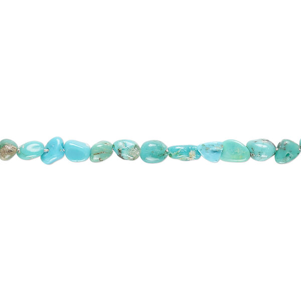 Multi-turquoise 1pkg1, hand-cut nugget bead 8 inch mini image number 0