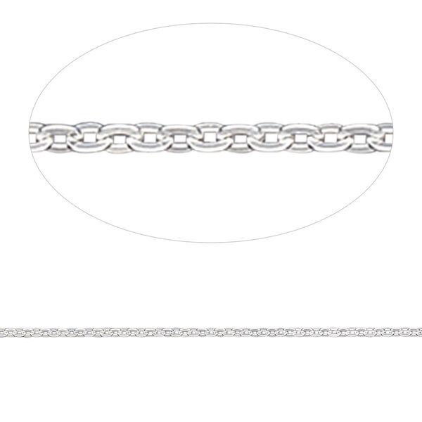 Chain, Gossamer™, 1pkg1 sterling silver, 1.2mm cable. Sold per pkg of 5 feet. image number 0