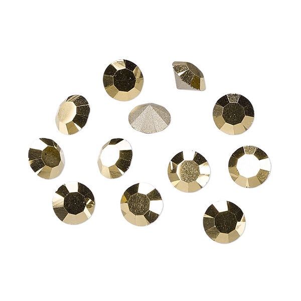 Chaton 288pk crystal aurum foil back, Preciosa MAXIMA Czech crystal rhinestone 6.14-6.32mm 15-cut faceted round SS29 image number 0