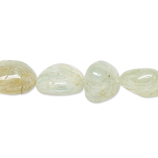 Aquamarine 1pkg1, tumbled nugget bead 14 inch small image number 0
