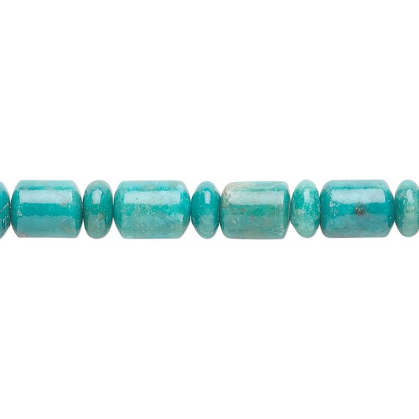 Turquoise 1pkg1, southwest drum / rondelle bead 15.5-16 inch 8x6mm / 6x3mm image number 0