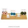 Display, earring card, lacquered bamboo, brown, 15x5.5 inch inclined. Sold individually. image number 0