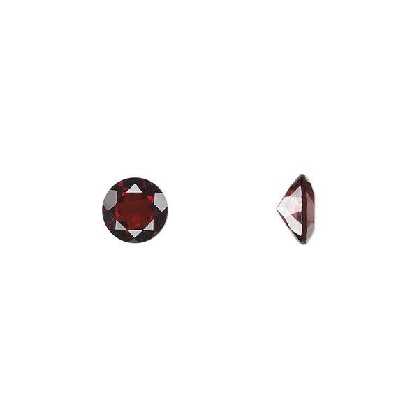 Almandite garnet 1pkg1, hand-cut faceted round gem natural 7mm image number 0