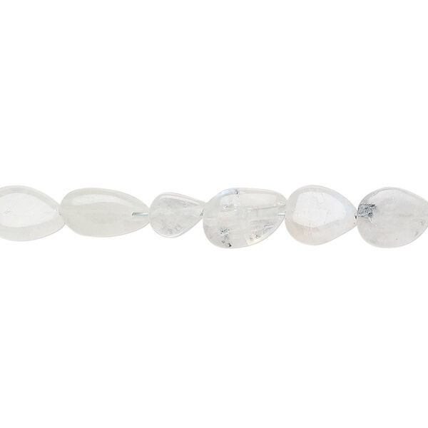 Rainbow moonstone 1pkg1, hand-cut flat teardrop bead natural 13 inch 6x4mm-12x6mm image number 0