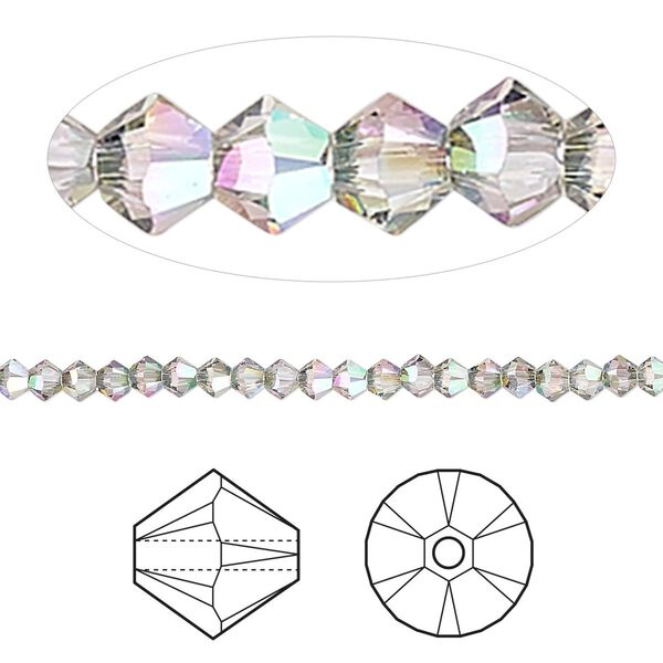 Bead 1440pk crystal paradise shine, Swarovski® 3mm XILION bicone 5328 image number 0