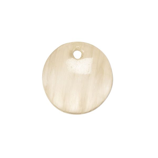 Golden selenite 1pkg1, hand-cut flat back puffed round drop 18-20mm image number 0