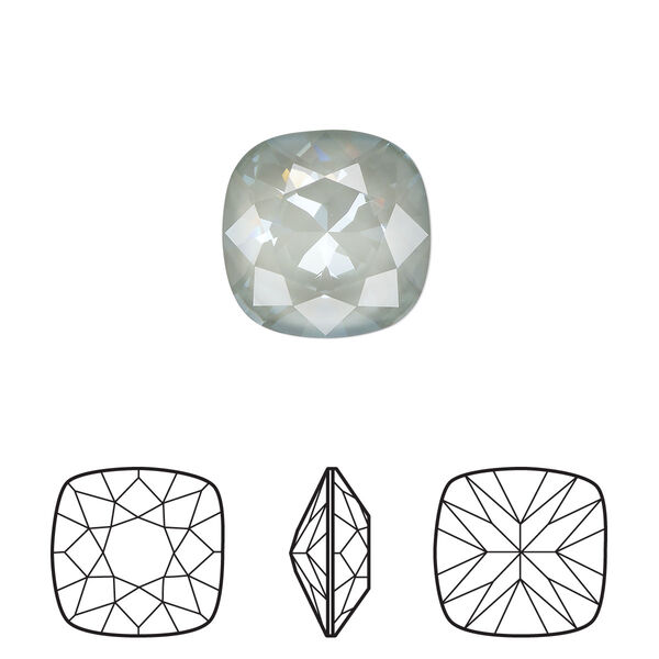 Fancy stone 72pk crystal agave ignite LacquerPRO, Swarovski® 12mm cushion 4470 image number 0