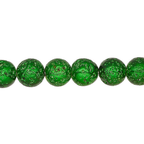 Lava rock 1pkg1, electrocoated round bead 15.5-16 inch 7-8mm image number 0