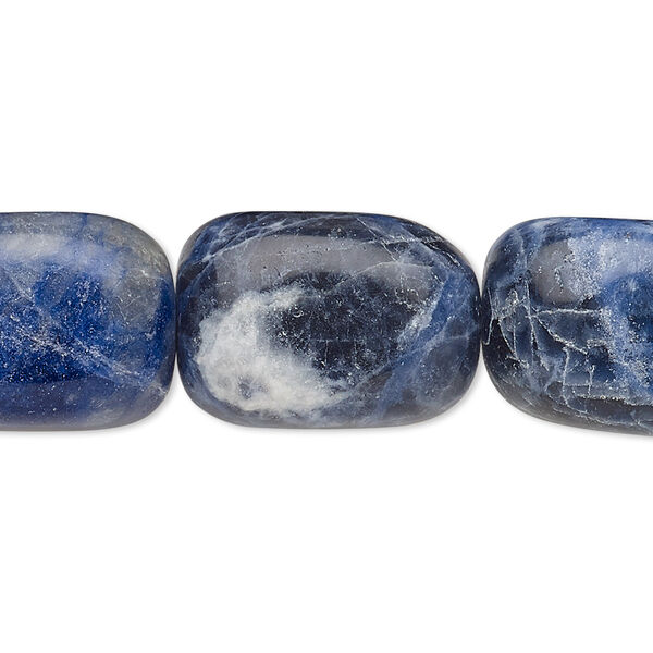 Sodalite 1pkg1, tumbled nugget bead natural 15.5-16 inch large image number 0