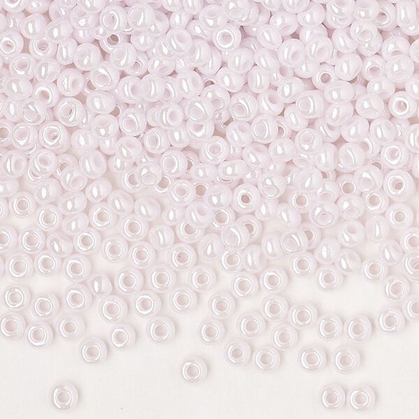 Seed bead, Preciosa Ornela Czech glass, pkg/50g, #8 rocaille, opaque luster pink, (78420). image number 0