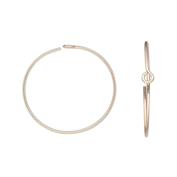 Hoop, 14Kt gold-filled, 20mm round. Sold per pkg of 5 pairs. image number 0