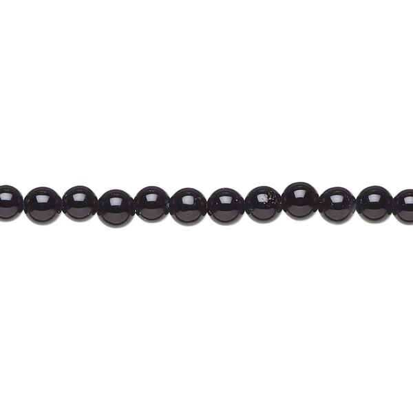 Black onyx 1pkg1, round bead 15.5-16 inch 4mm image number 0