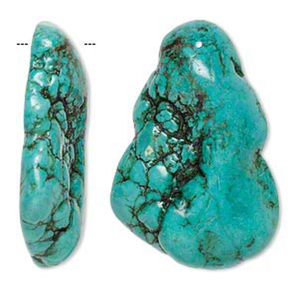 Magnesite 1pkg1, top-drilled freeform focal 58x37mm-61x42mm image number 0