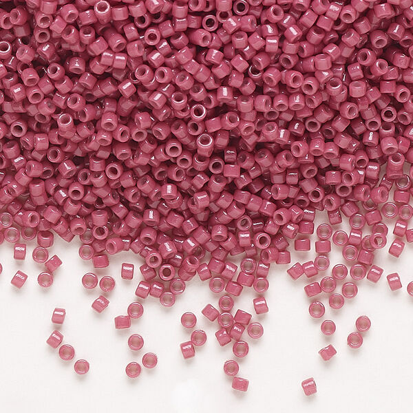 Seed bead, Delica®, glass, pkg/7.5g, #11 round, Duracoat® opaque outside dyed pansy (DB-2118). image number 0