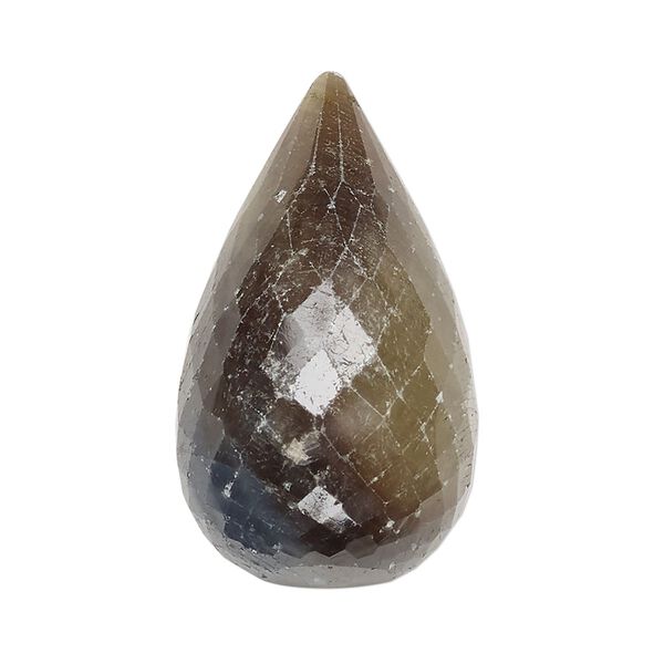 Golden sheen sapphire 1pkg1, hand-cut faceted teardrop drop natural 31x20mm-39x20mm image number 0