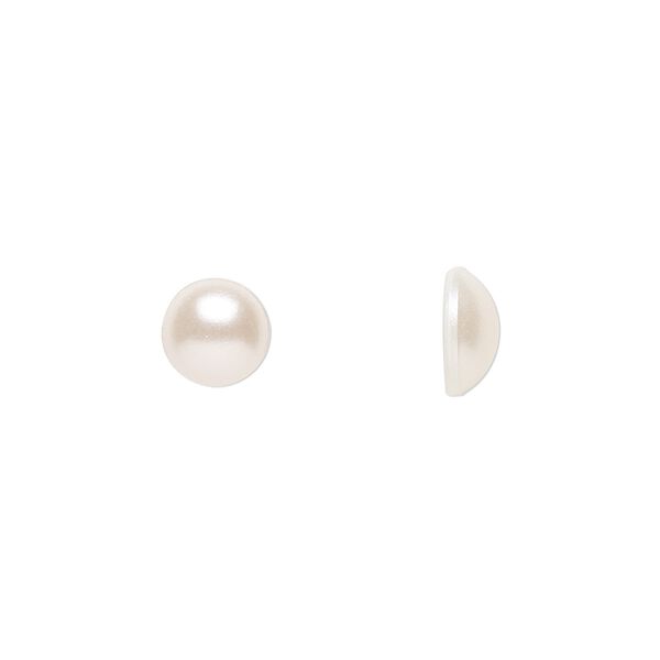 Cabochon 144pk crystal cream pearl, Swarovski® 7.07-7.27mm hotfix SS34 2080/4 image number 0
