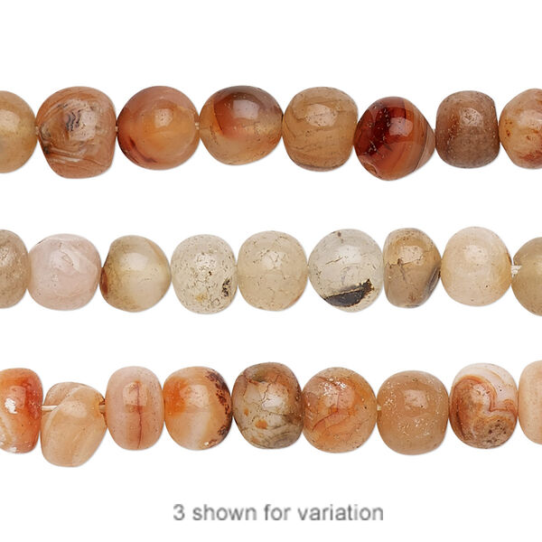 Multi-agate 1pkg1, pebble bead 13 inch small image number 0