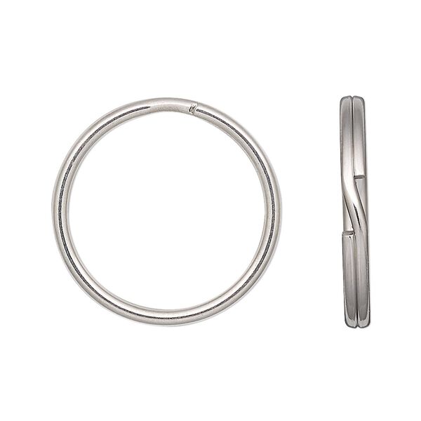 Split ring, stainless steel, 25mm round, 21mm inner diameter. Sold per pkg of 10. image number 0