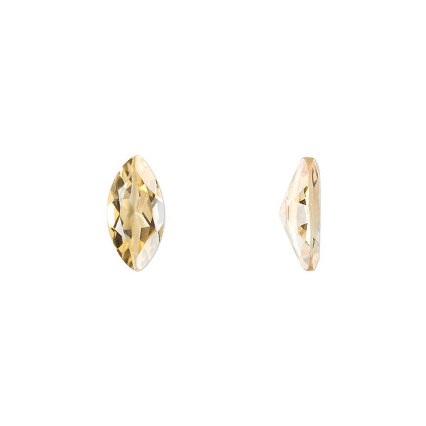 Citrine 1pkg1, hand-cut faceted marquise gem 12x6mm image number 0