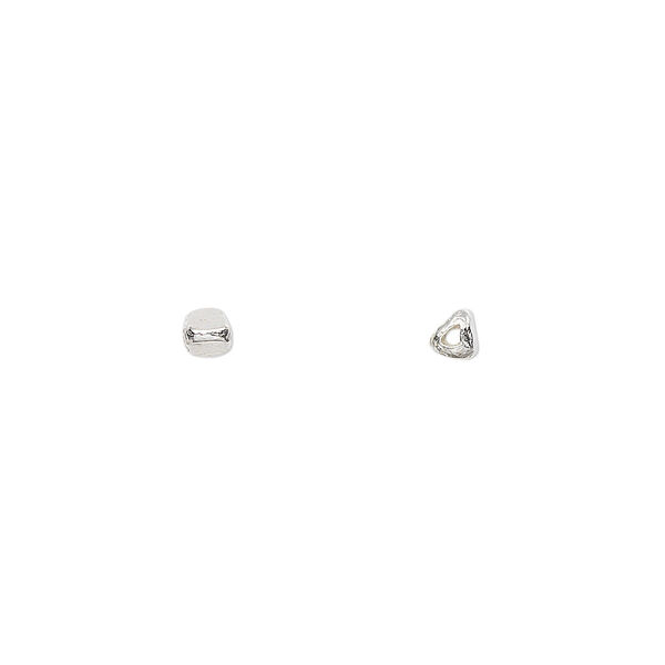 Bead, Hill Tribes, sterling silver, 3x2mm triangle rondelle. Sold per pkg of 4. image number 0