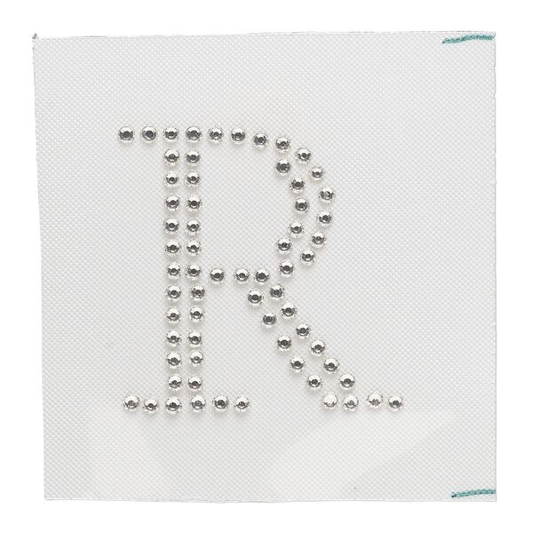Iron-on transfer 1pk crystal clear, Preciosa Czech crystal 33.5x33mm "R" image number 0