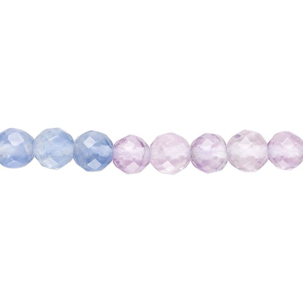 Multi-fluorite 1pkg1, faceted round bead natural 15.5-16 inch 6mm image number 0