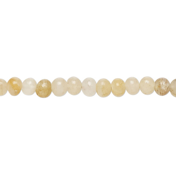 Golden "jade" 1pkg1, hand-cut rondelle bead natural 14 inch 4x3mm-5x4mm image number 0