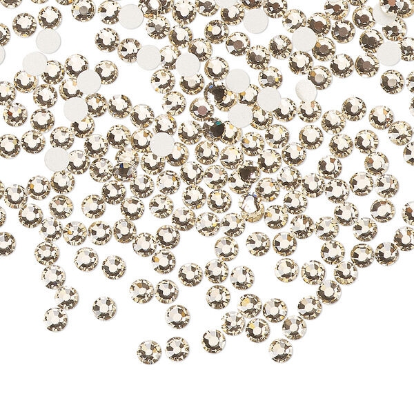 Flat back 144pk gold quartz foil back, Preciosa MAXIMA Czech crystal rhinestone 2.5-2.7mm chaton rose round SS9 image number 0