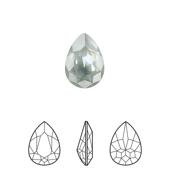 Fancy stone 144pk crystal agave ignite LacquerPRO, Swarovski® 14x10mm pear 4320 image number 0
