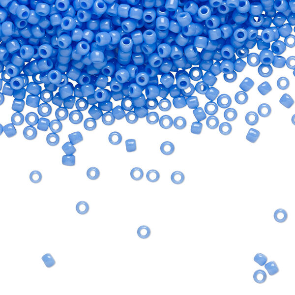 Seed bead, TOHO BEADS®, glass, pkg/7.5g, #11 round, opaque periwinkle (TR-11-48L). image number 0