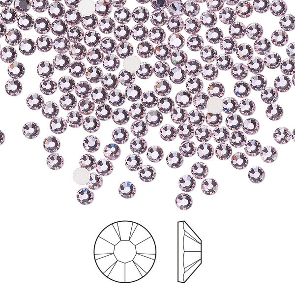 Flat back 1440pk mesmera foil back, Preciosa MAXIMA Czech crystal rhinestone 2.5-2.7mm chaton rose round SS9 image number 0