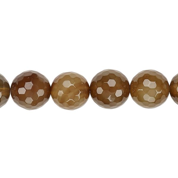Agate 1pkg1, faceted round bead 15 inch 10mm image number 0