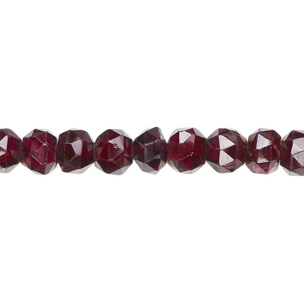 Garnet 1pkg1, hand-cut faceted round bead 15.5-16 inch 6mm image number 0