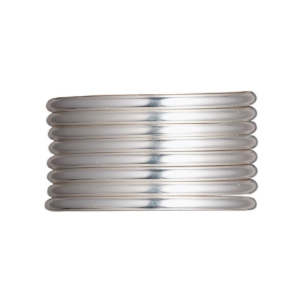 Wire, sterling silver-filled, half-hard, round, 12 gauge. Sold per pkg of 25 feet. image number 0