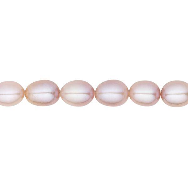 Pearl, White Lotus™, cultured freshwater, mauve, 6-6.5mm rice, B grade, Mohs hardness 2-1/2 to 4. Sold per 15-1/2" to 16" strand. image number 0