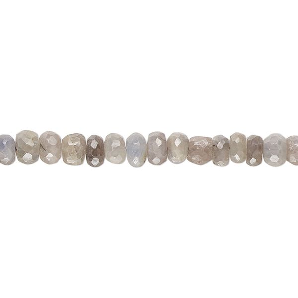 Blue sapphire 1pkg1, hand-cut faceted rondelle bead 14 inch 4x2mm-6x4mm image number 0