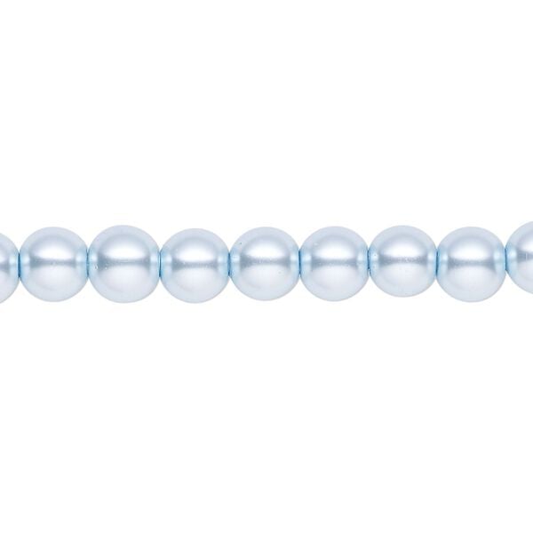 Pearl 2pk light blue, Celestial Crystal® 6mm round 15.5-16 inch image number 0