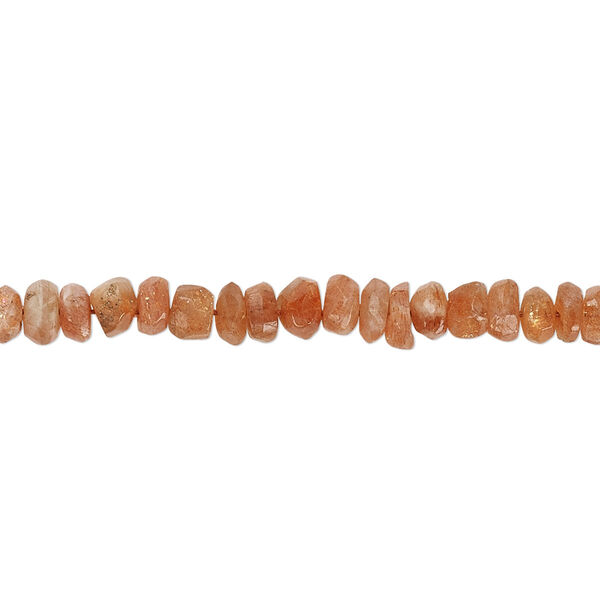 Sunstone 1pkg1, hand-cut faceted rondelle bead 15.5-16 inch 4mm image number 0