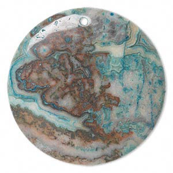 Crazy lace agate 1pkg1, flat round focal 45mm image number 0