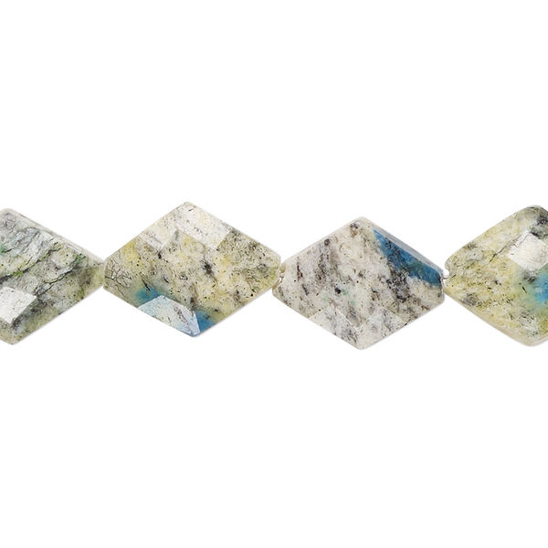 K2 "jasper" 1pkg1, hand-cut faceted puffed diamond bead natural 8 inch 13x10mm-17x13mm image number 0