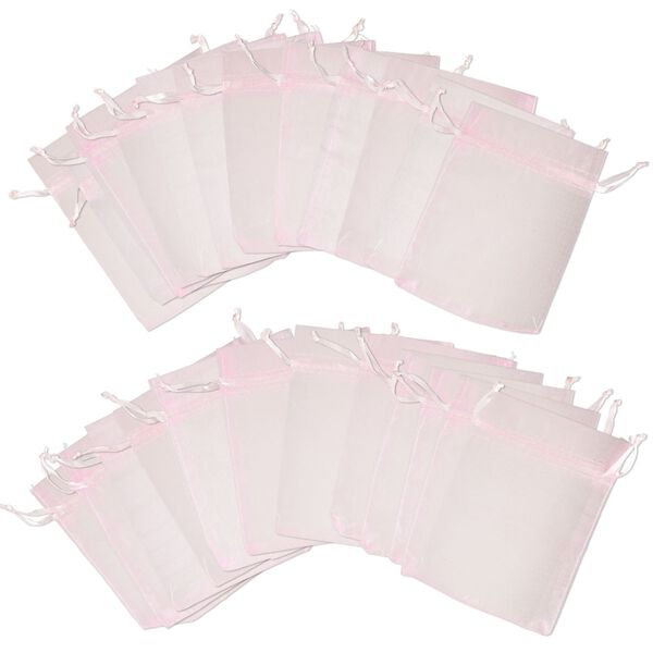 Pouch, chiffon, pink, 3-1/2x3 inches. Sold per pkg of 24. image number 0