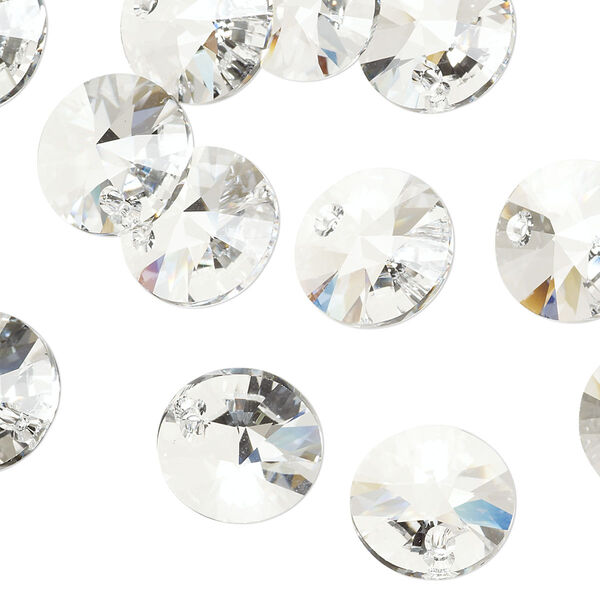 Drop 144pk crystal, Swarovski® 12mm pendant mini disk 6428 image number 1