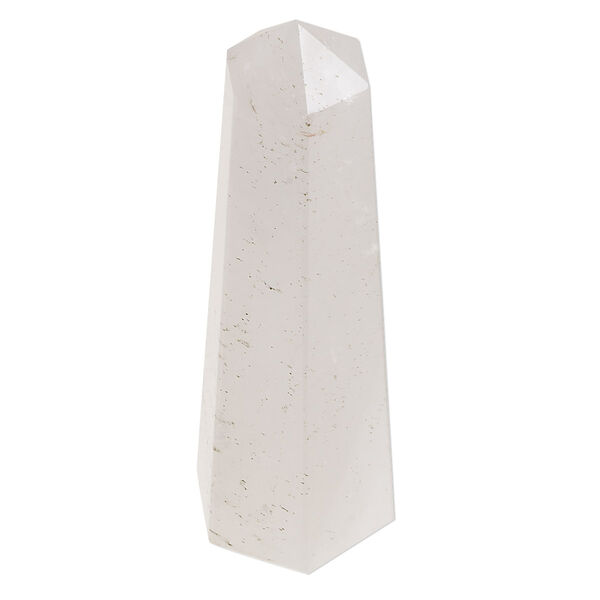 Quartz crystal 1pkg1, hand-cut undrilled 6-sided point tower gift natural 2.5x0.75 to 3x1 inch image number 0